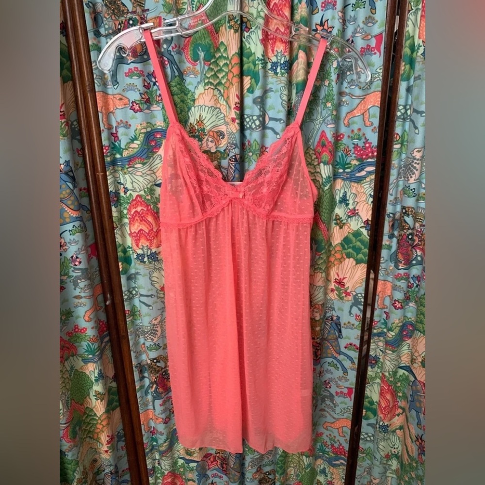 La Perla Coral Chemise Lingerie Lace Slip